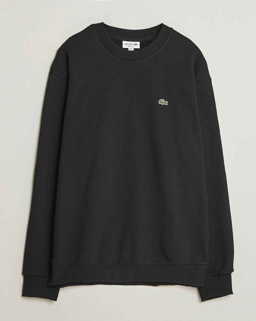 Lacoste Crew Neck Sweatshirt Black – Negro