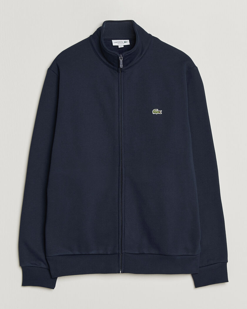 Lacoste Full Zip Sweater Navy Blue – Azul