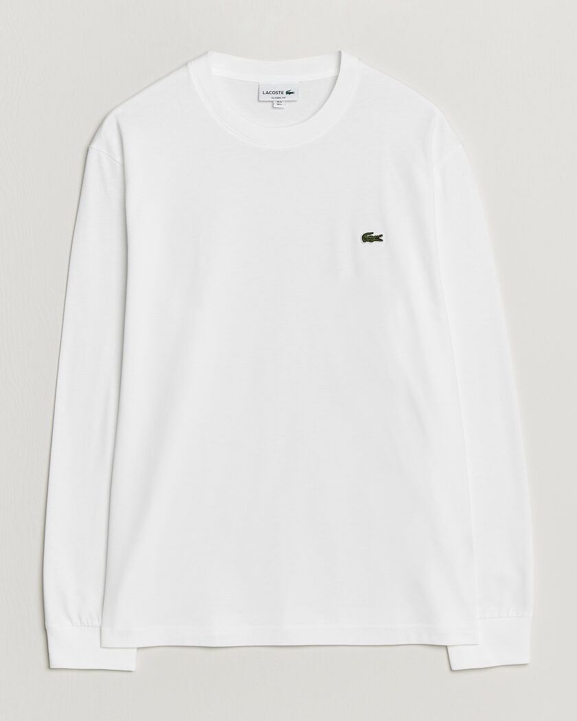 Lacoste Crew Neck Long Sleeve T-Shirt White – Blanco