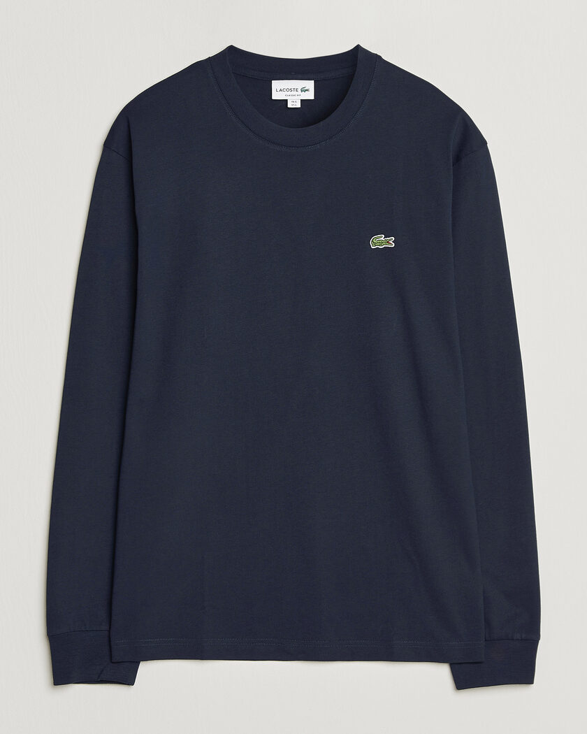 Lacoste Crew Neck Long Sleeve T-Shirt Navy Blue – Azul