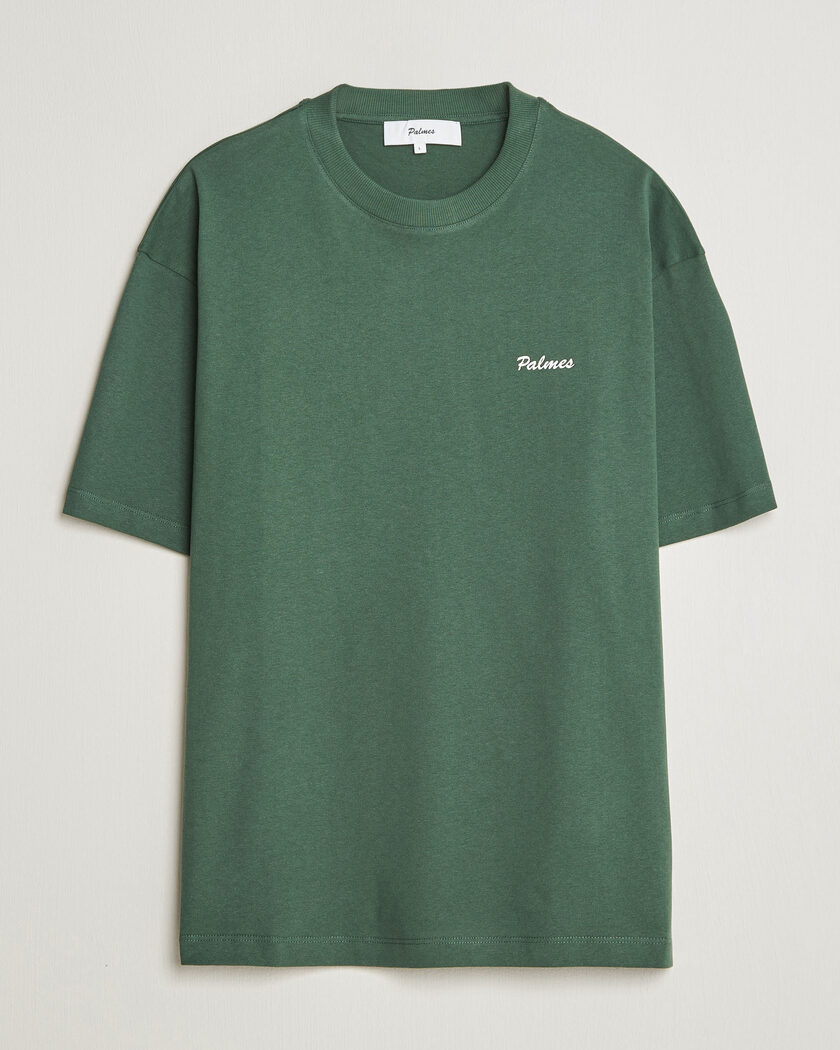 Palmes Logo T-Shirt Dark Green – Verde