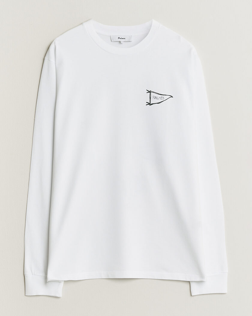 Palmes Pennant Long Sleeve T-Shirt White – Blanco