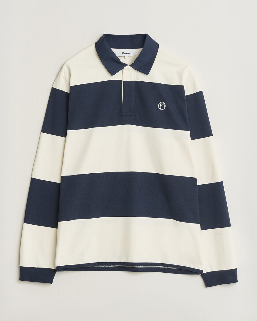 Palmes Ball Rugby Shirt Navy Stripe – Azul