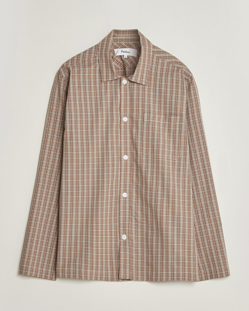 Palmes Fault Shirt Brown Check – Marrón