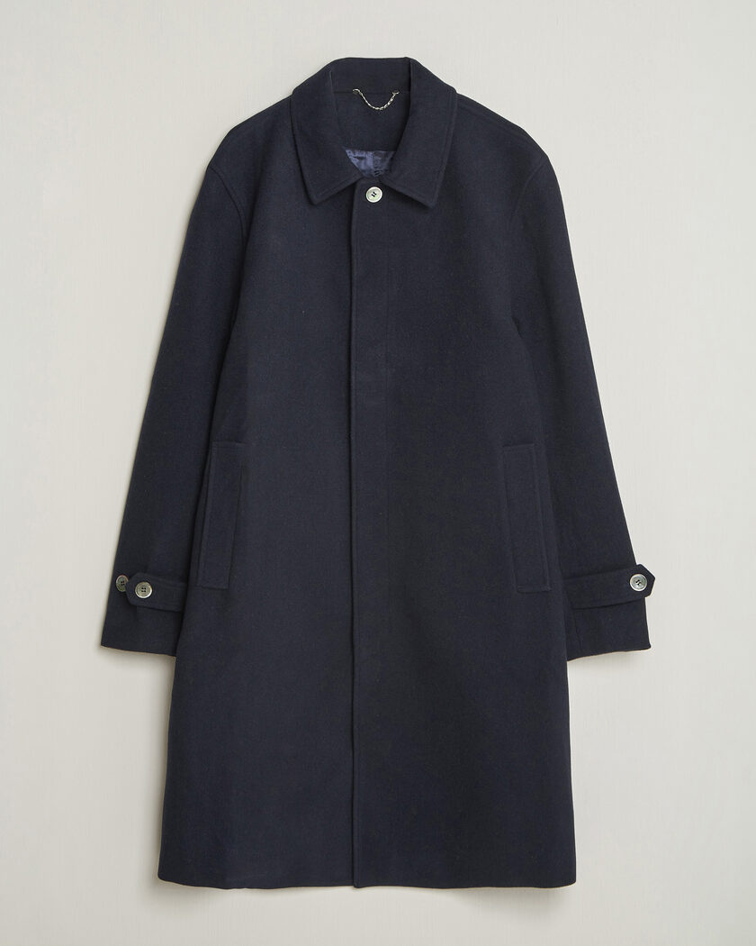 Palmes Cedric Wool Coat Navy – Azul