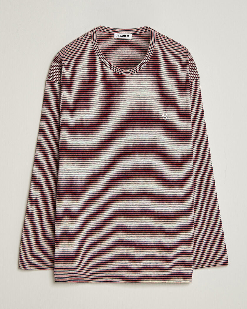 Jil Sander Long Sleeve Striped T-Shirt Red – Rojo