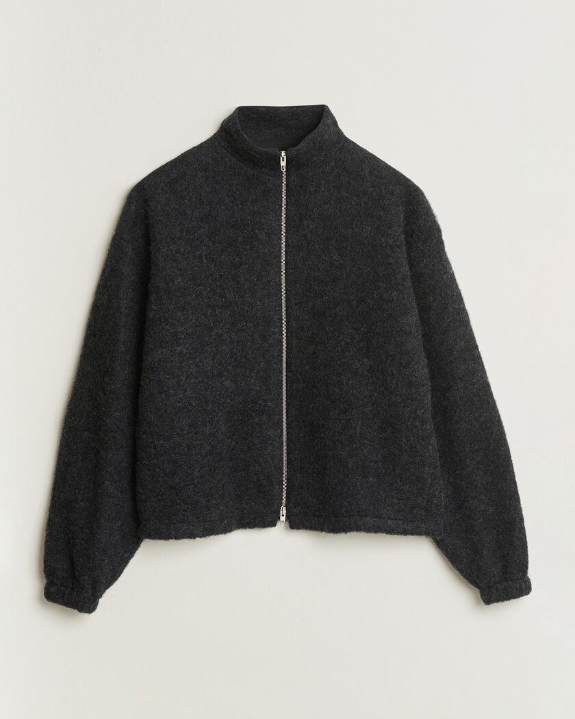 Jil Sander Full Zip Fleece Jacket Charcoal – Gris