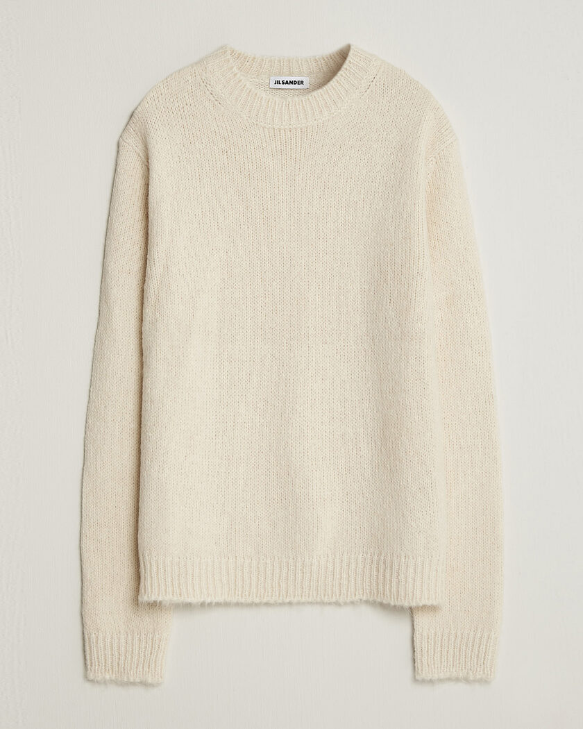 Jil Sander Rib Knit Sweater Off White – Blanco