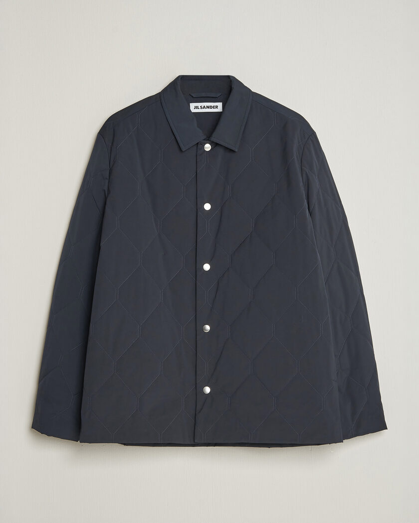 Jil Sander Quilted Down Jacket Navy – Azul