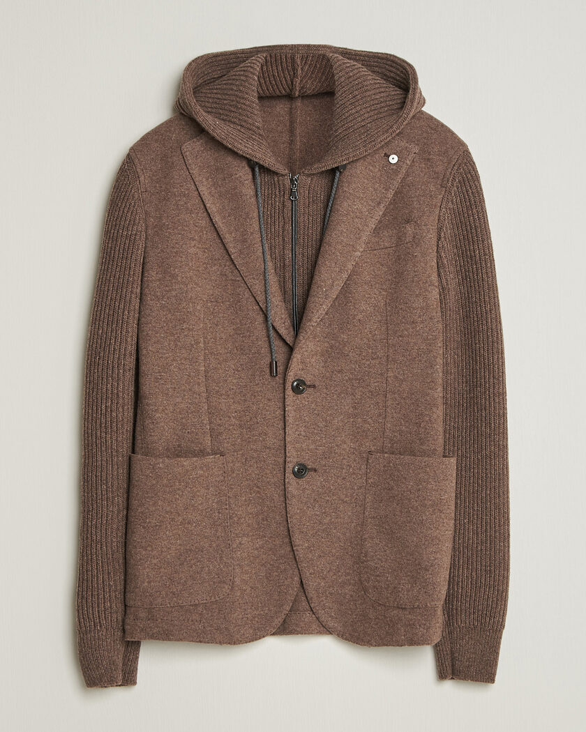 L.B.M. 1911 Ivan Hybrid Wool Blazer Brown – Marrón