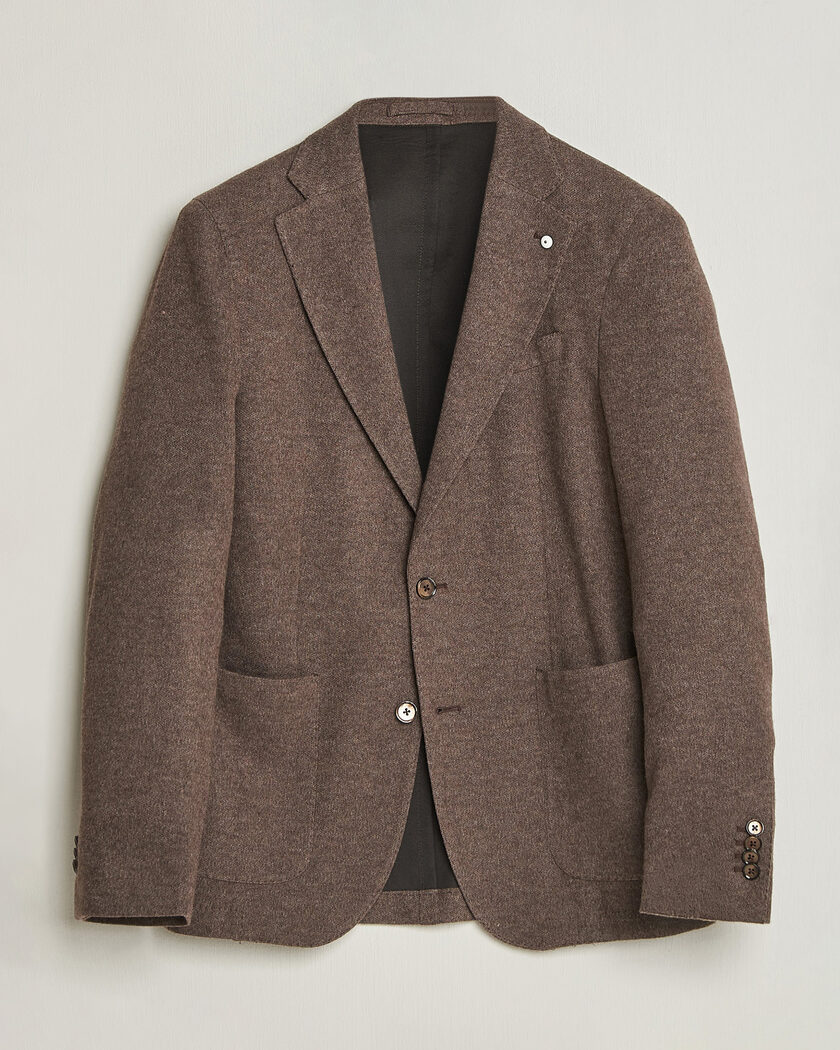 L.B.M. 1911 Jack Knitted Cashmere Mix Blazer Brown – Marrón