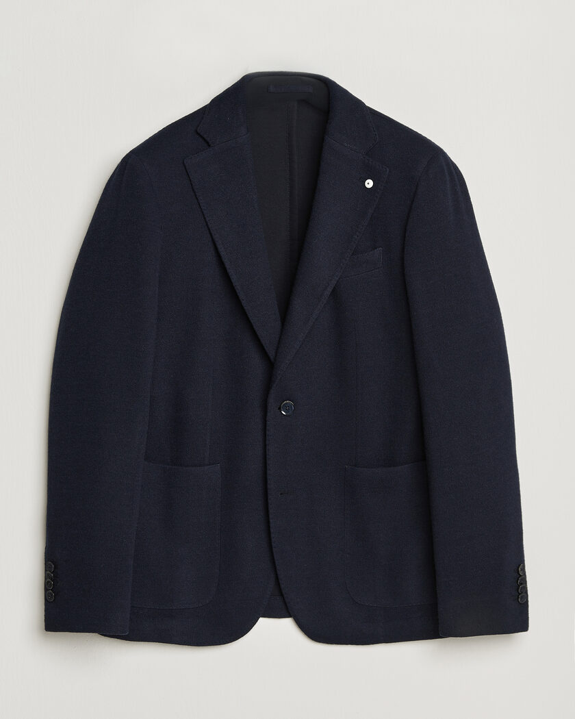 L.B.M. 1911 Jack Knitted Cashmere Mix Blazer Navy – Azul