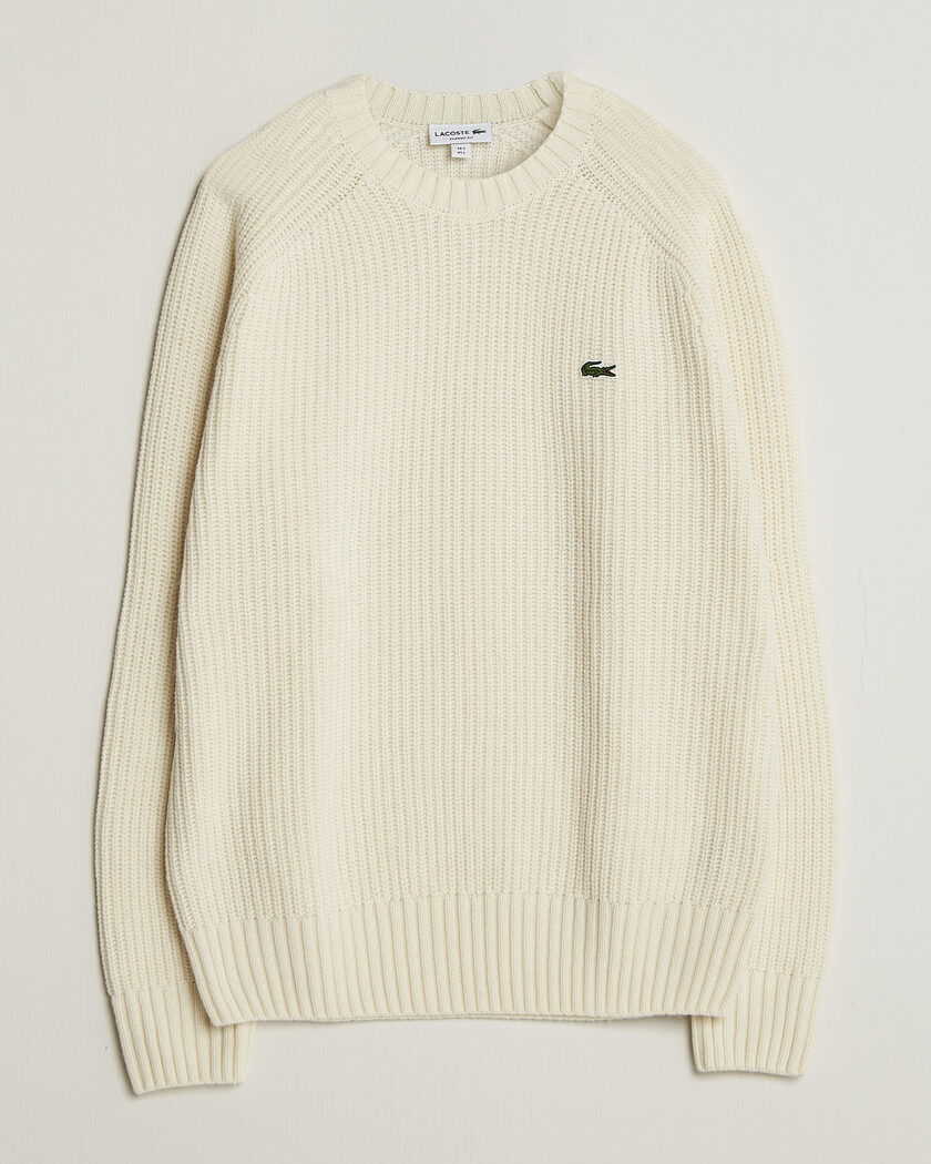 Lacoste Heavy Wool Knitted Sweater Lapland – Blanco