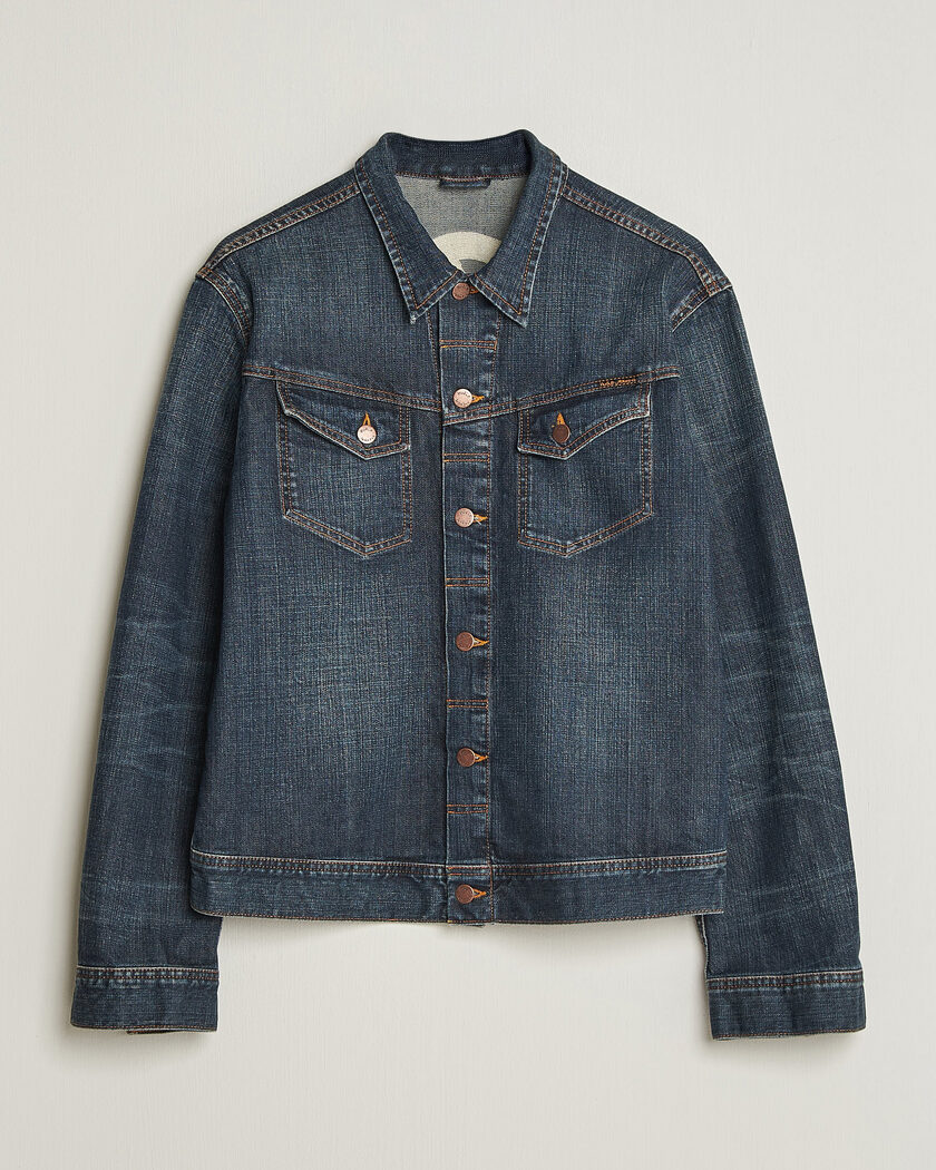 Nudie Jeans Conny Denim Jacket Big Wave Blue – Azul