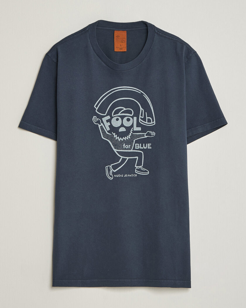 Nudie Jeans Roy Jeanjuggler T-Shirt Dark Blue – Azul