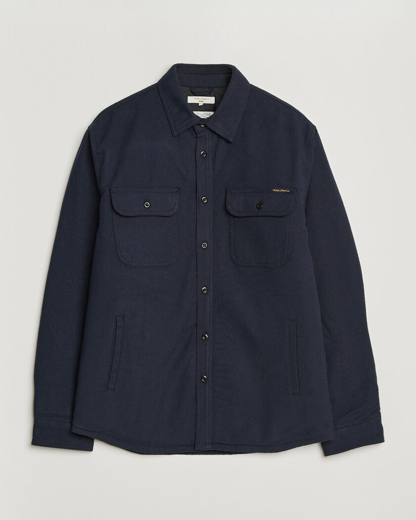 Nudie Jeans Glenn Padded Overshirt Blueberry – Azul