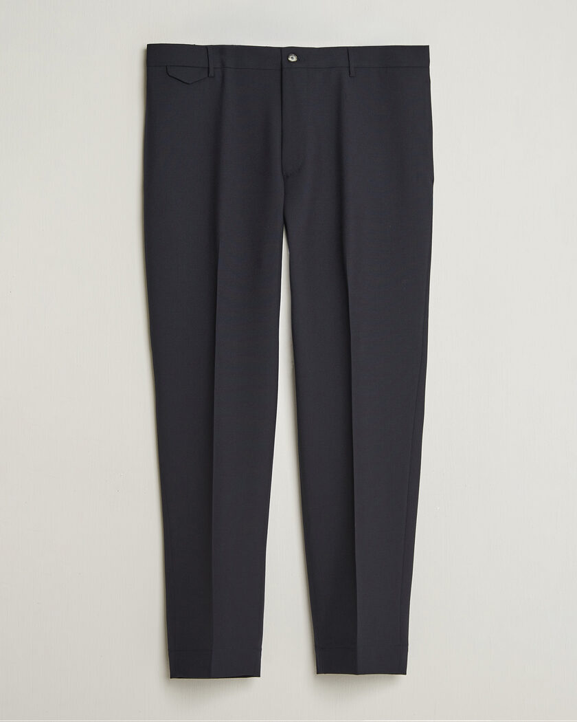 Santaniello Wool Trousers Navy – Azul