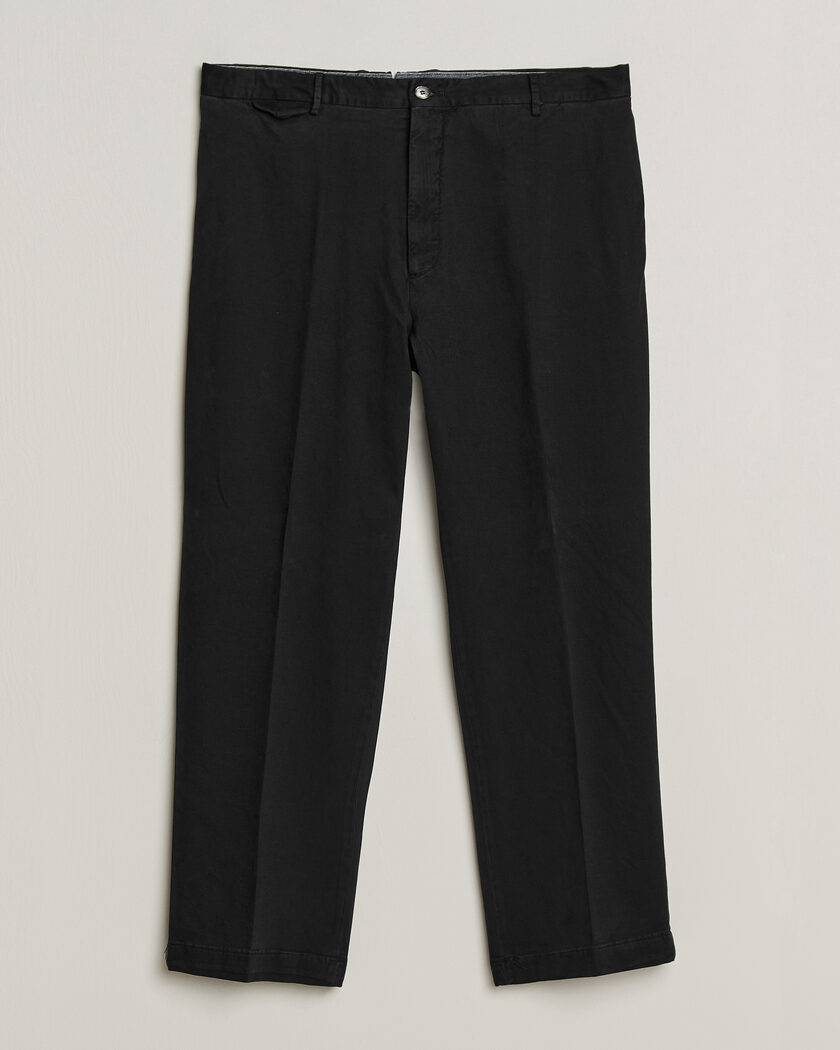 Santaniello Washed Cotton Trousers Black – Negro