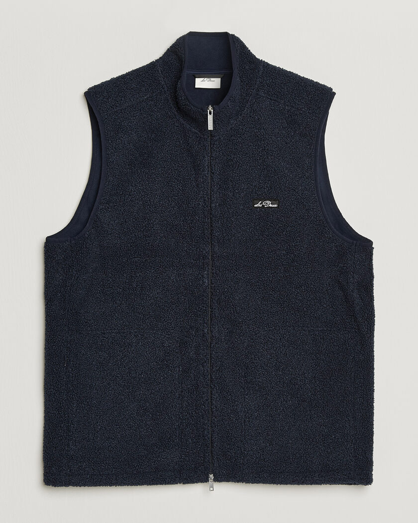 LES DEUX Patch Teddy Vest Dark Navy – Azul