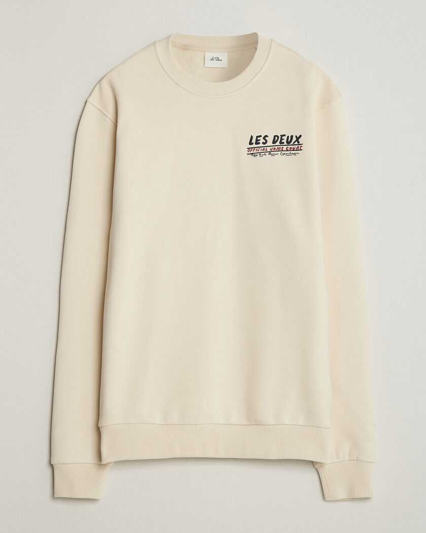 LES DEUX Record Sweatshirt Ivory – Blanco