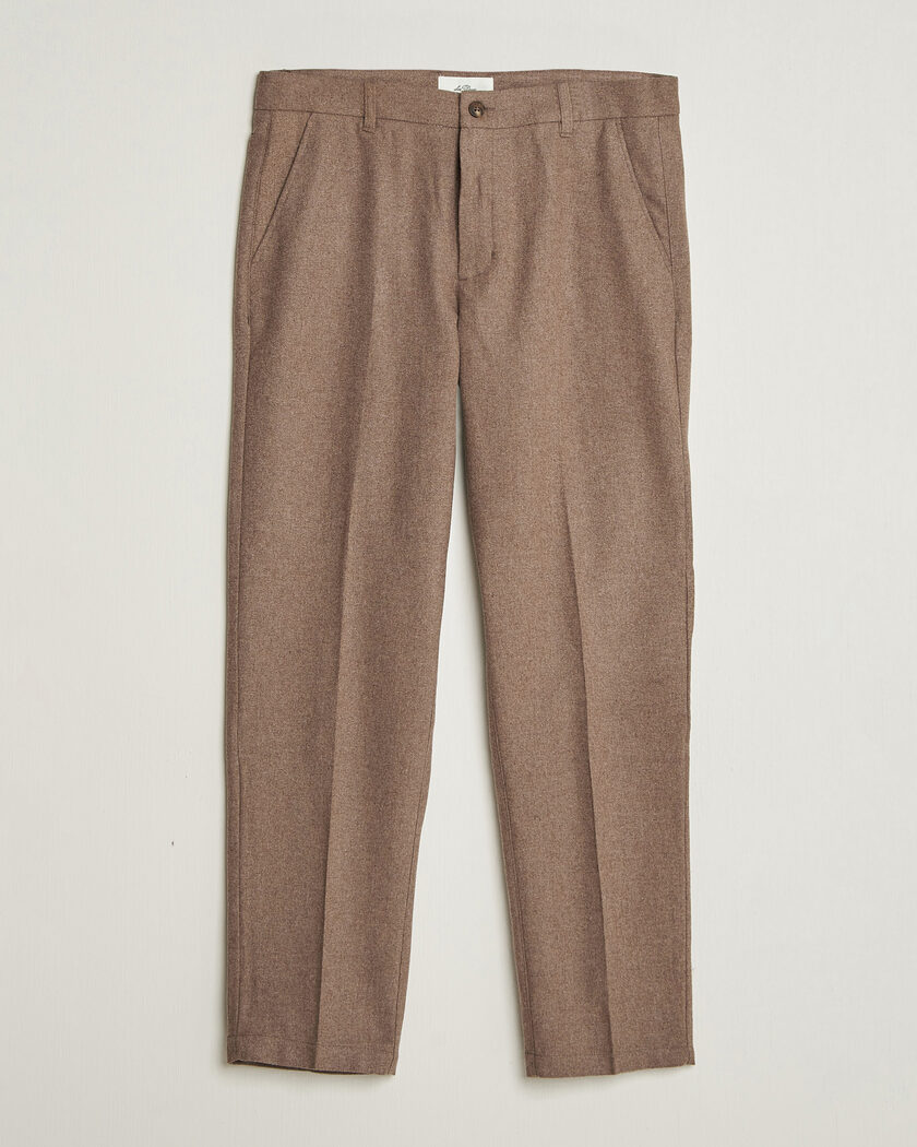 LES DEUX Wool Reg Suit Pants Caribou – Marrón