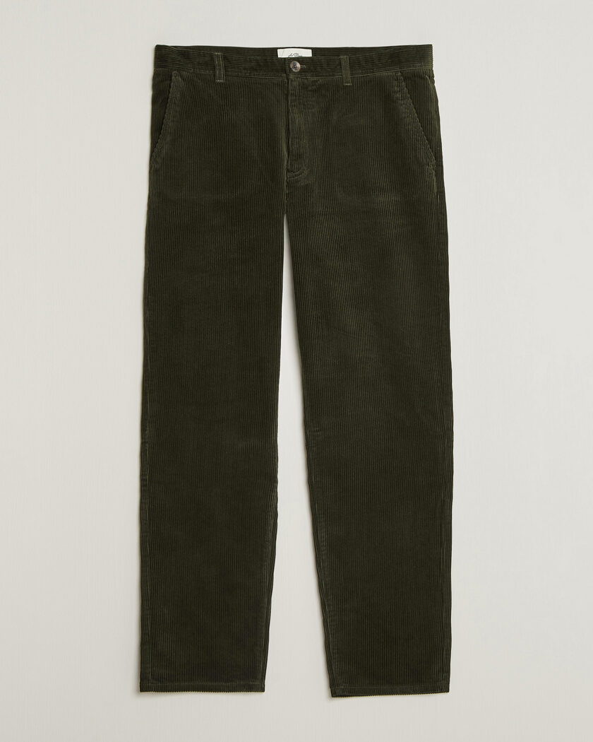 LES DEUX Corduroy Tapered Pants Rosin Green – Verde