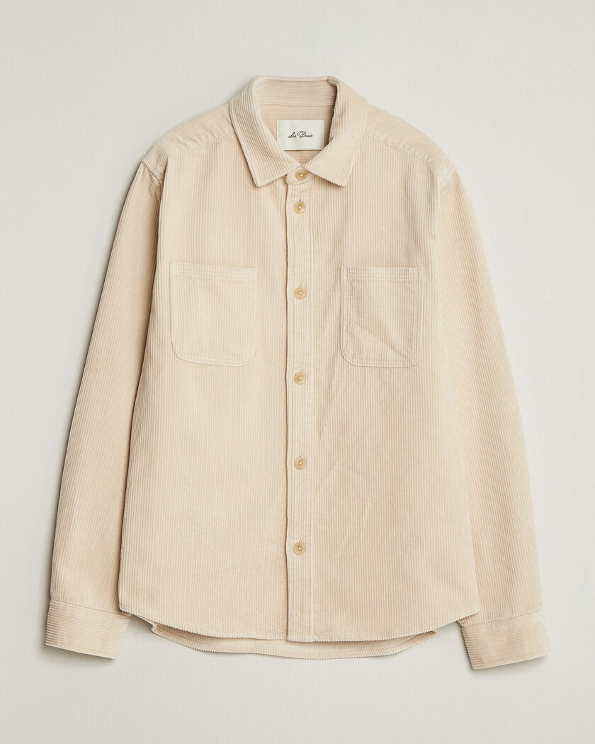 LES DEUX Corduroy Overshirt Ivory – Blanco