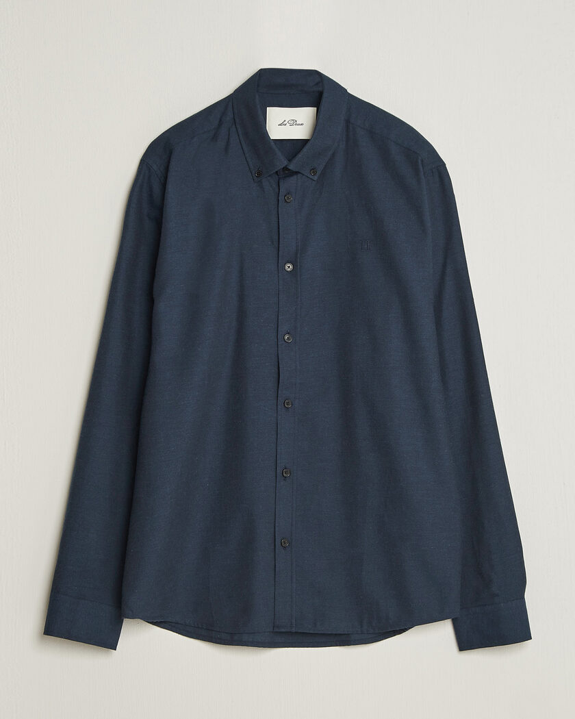 LES DEUX Soft Flannel Shirt Dark Navy – Azul