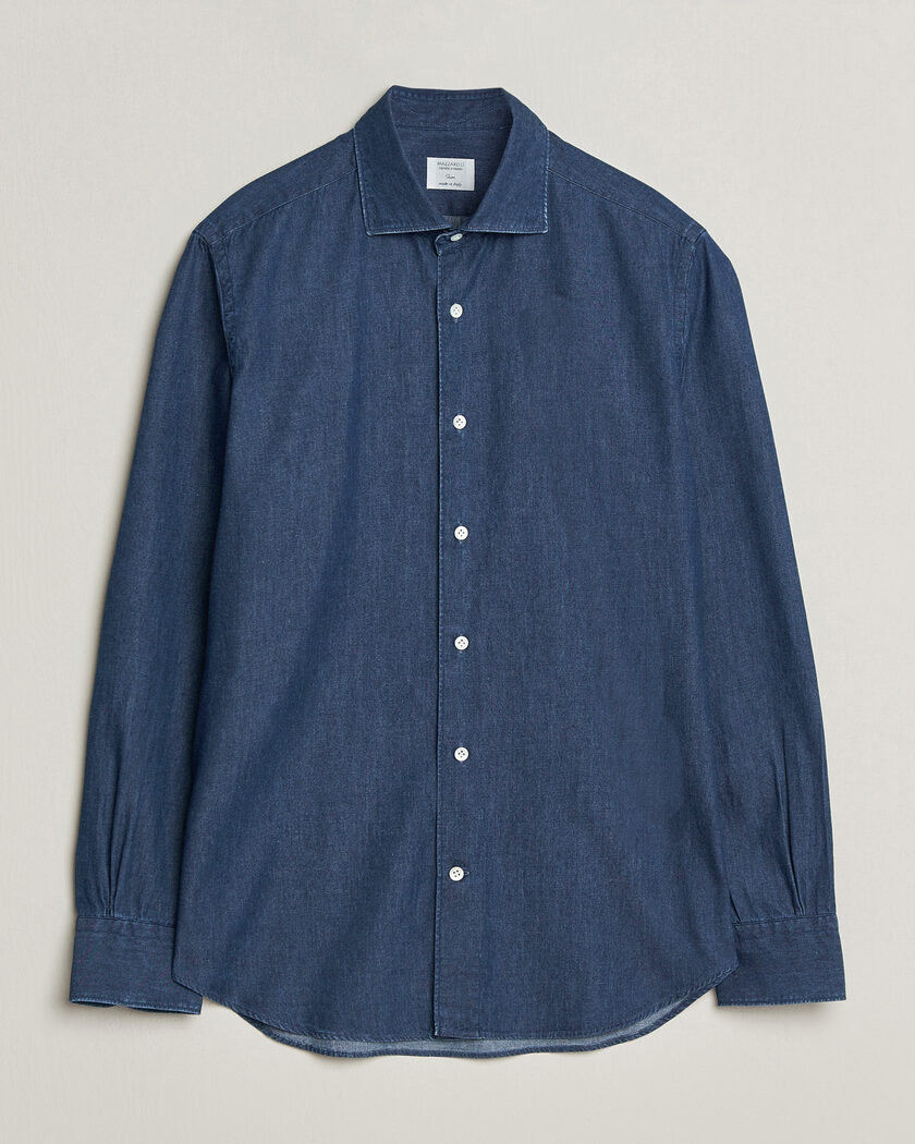 Mazzarelli Soft Denim Shirt Blue Wash – Azul