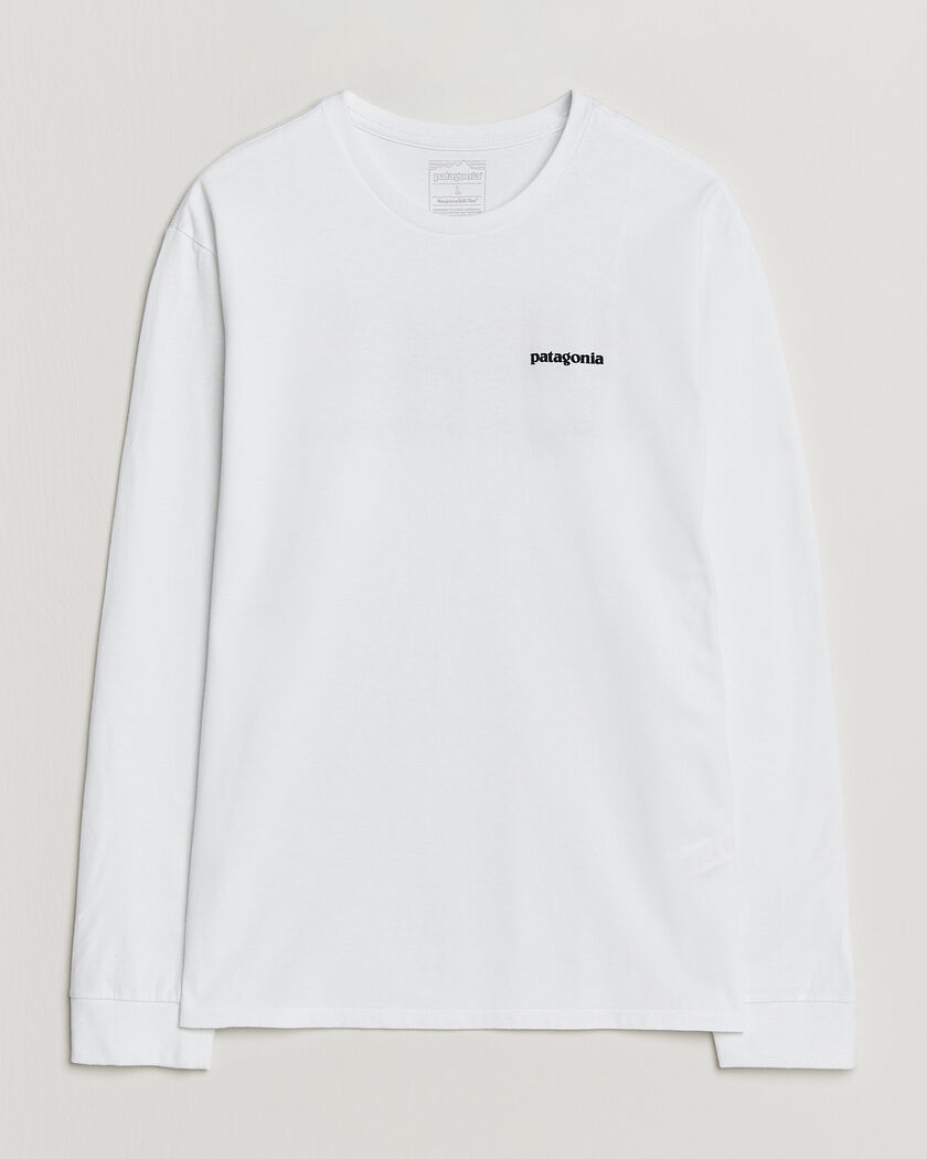 Patagonia P-6 Logo Responsibili LS T-Shirt Fiber White – Blanco