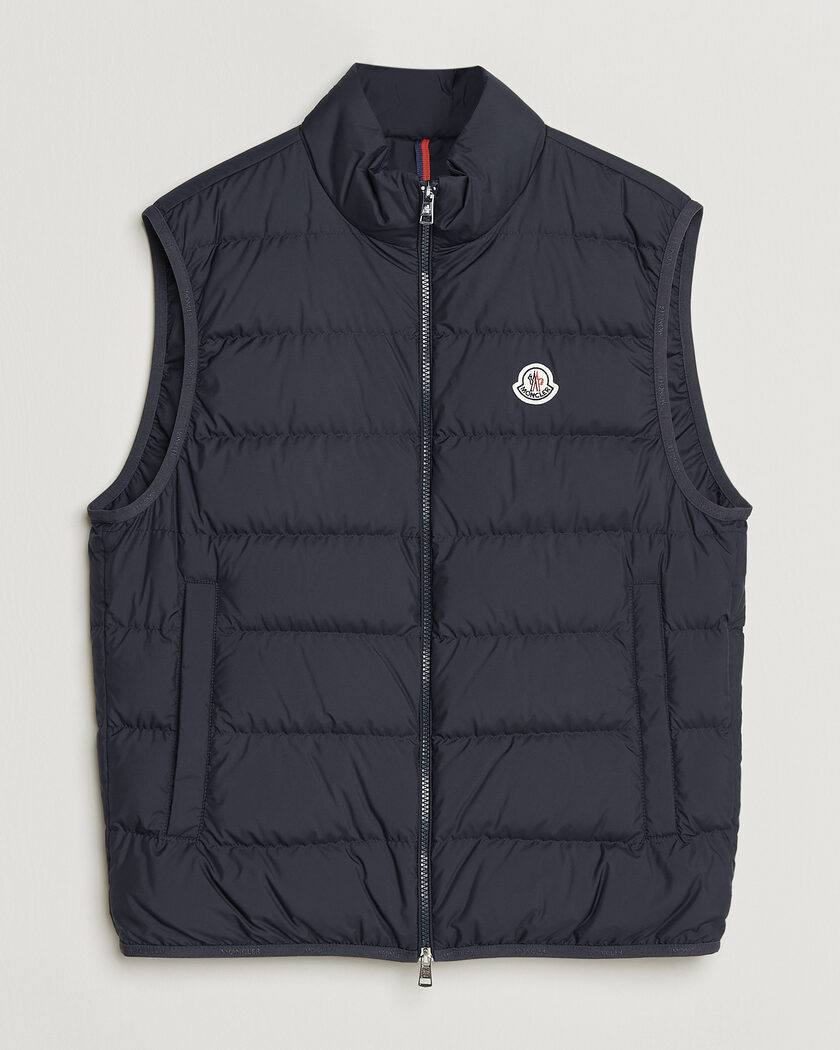Moncler Contrin Down Vest Navy – Azul