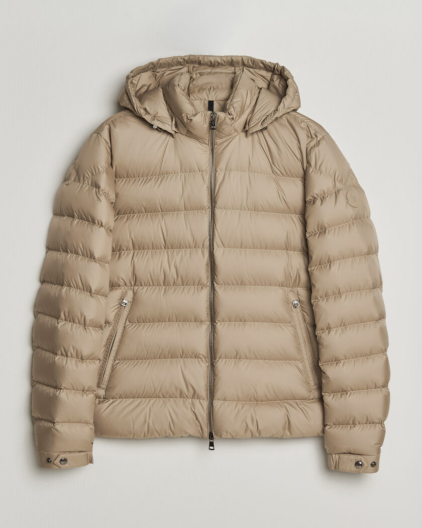 Moncler Arneb Hooded Down Jacket Brown – Beige
