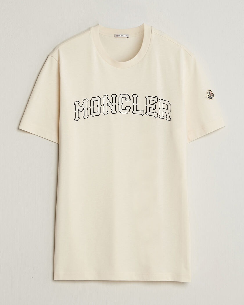Moncler College Logo T-Shirt Off White – Blanco