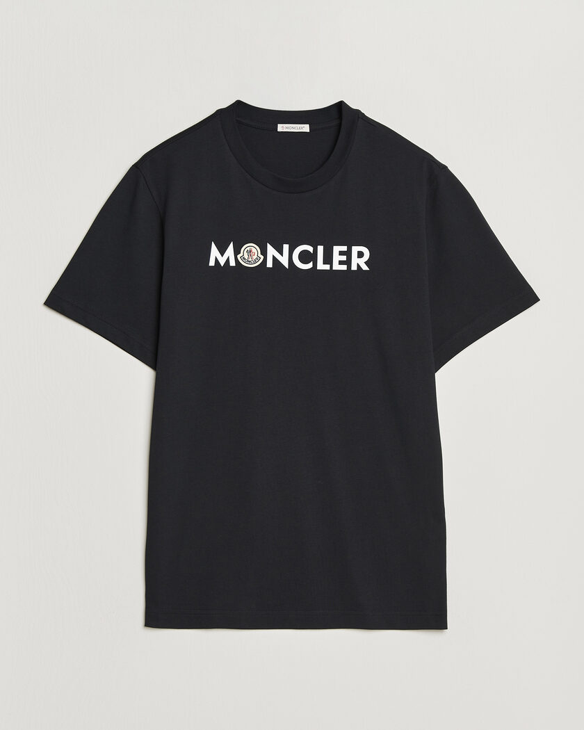 Moncler Logo Lettering T-Shirts Navy – Azul