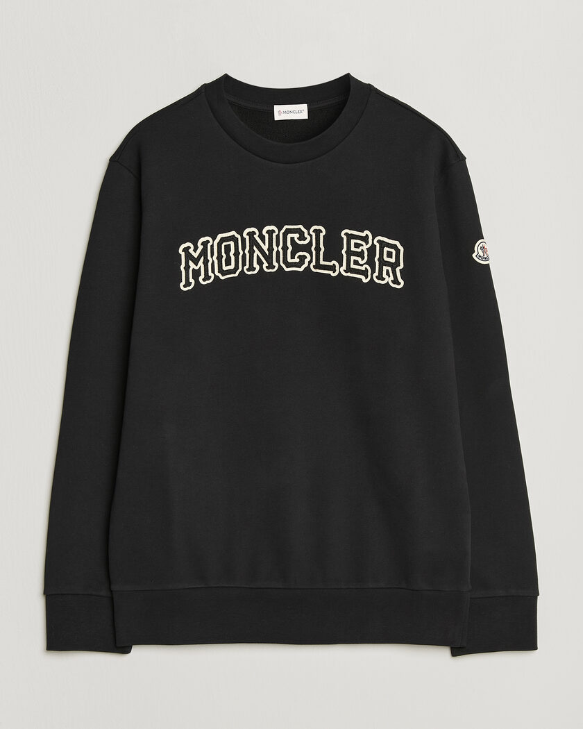 Moncler College Logo Sweatshirt Black – Negro