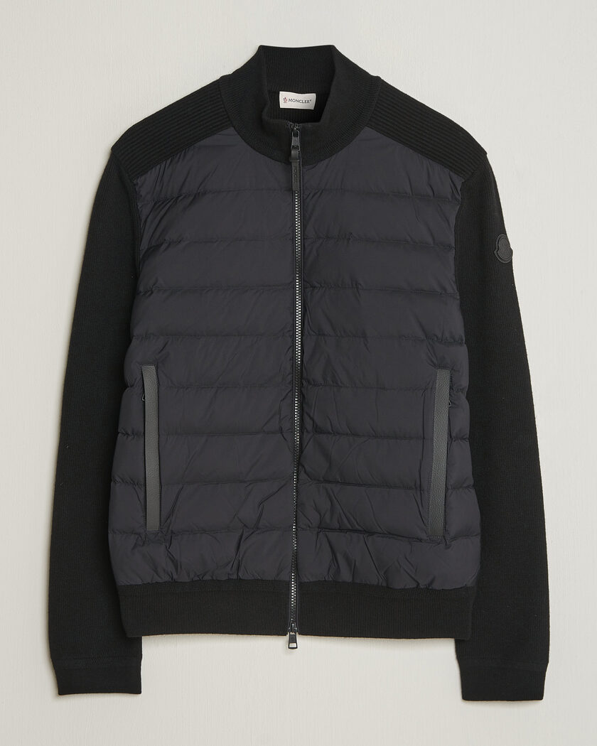 Moncler Wool/Cashmere Hybrid Jacket Black – Negro