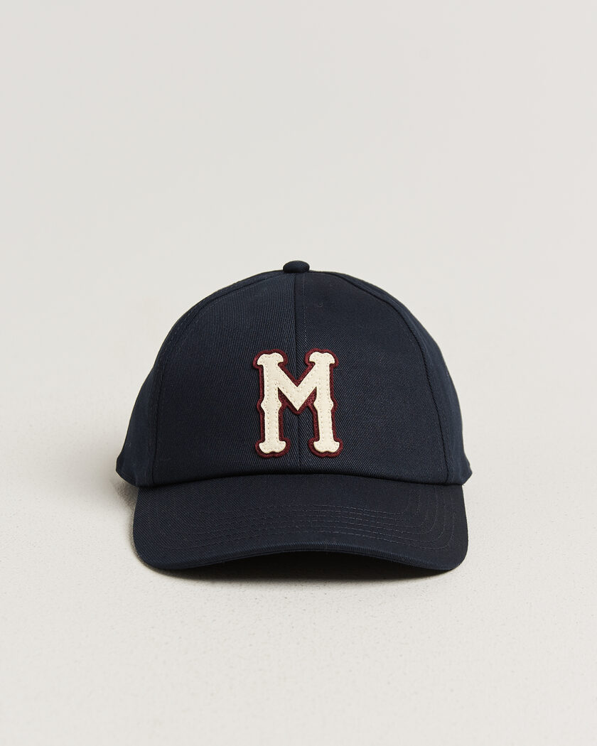 Moncler College Logo Baseball Cap Navy – Azul