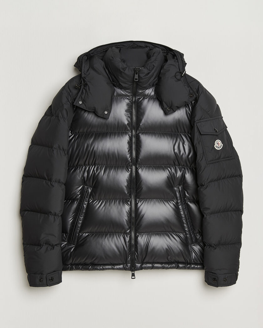 Moncler Maya Bi-Material Jacket Black – Negro