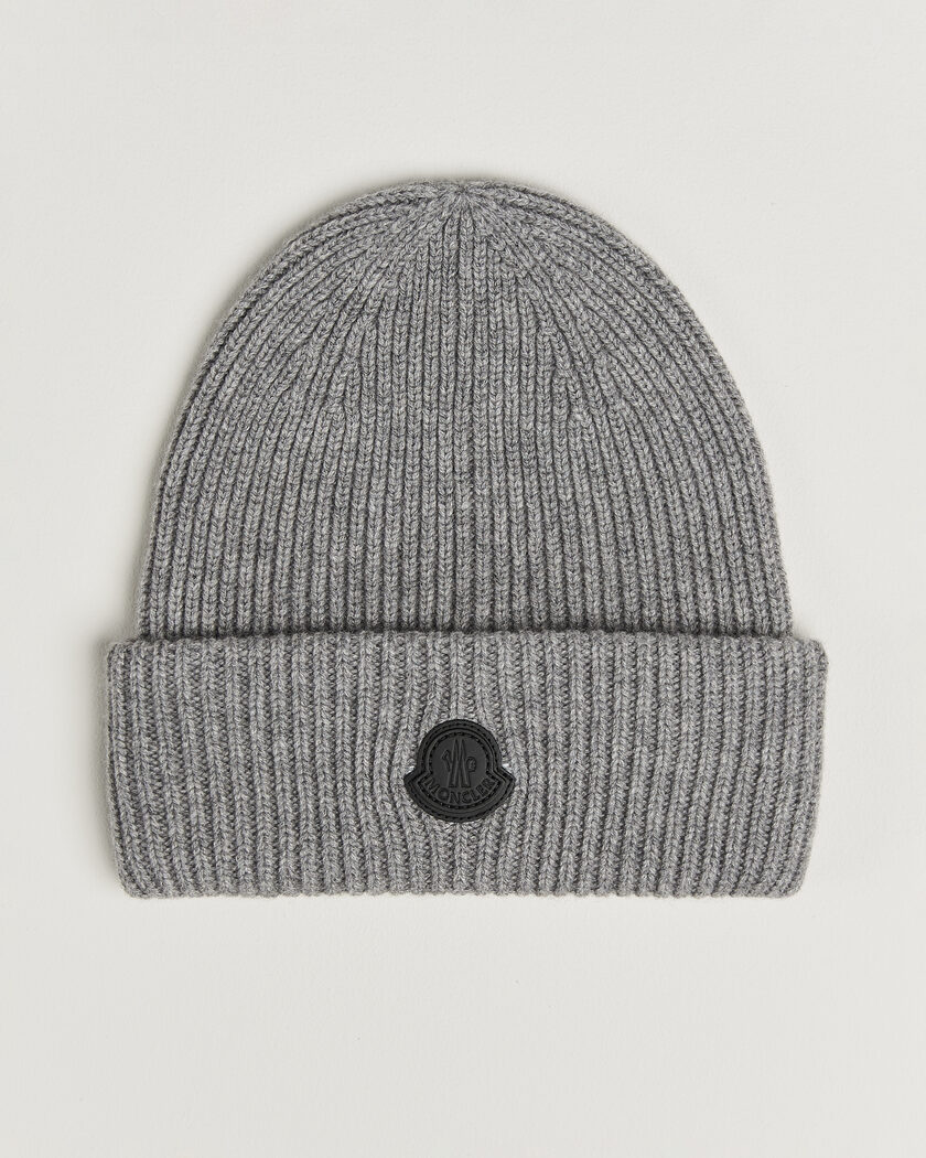 Moncler Rib Cashmere Beanie Grey – Gris