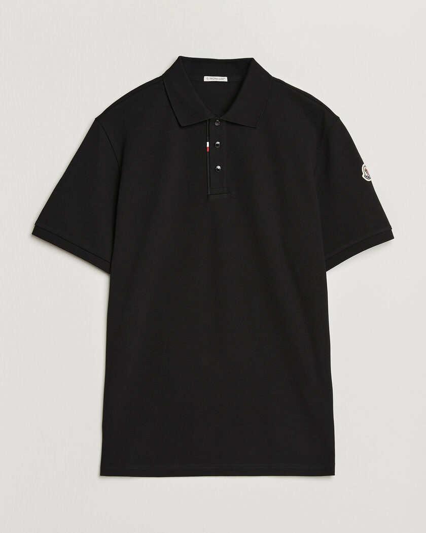 Moncler Short Sleeve Polo Black – Negro