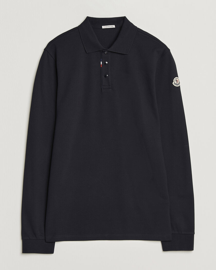 Moncler Long Sleeve Polo Navy – Azul