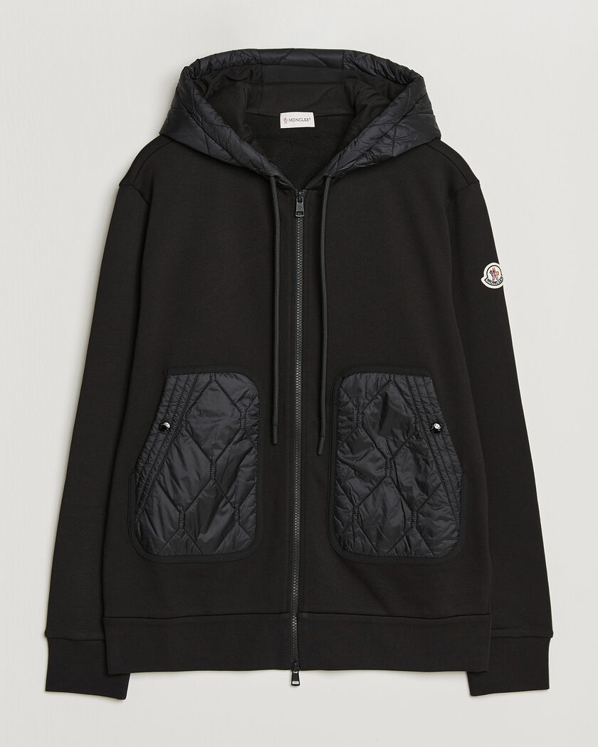 Moncler Full Zip Hoodie Black – Negro