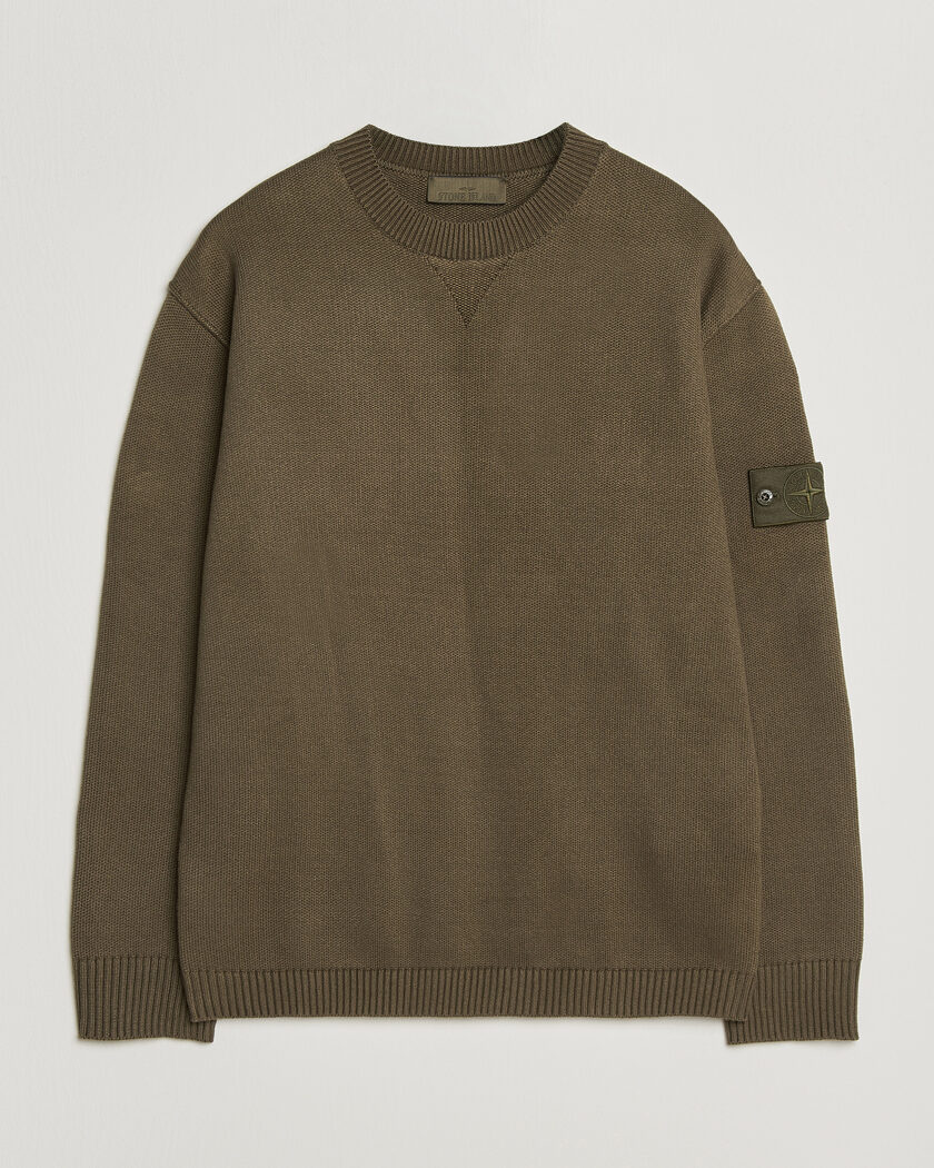 Stone Island Ghost Plush Stitch Winter Cotton Sweat Miltary Green – Verde