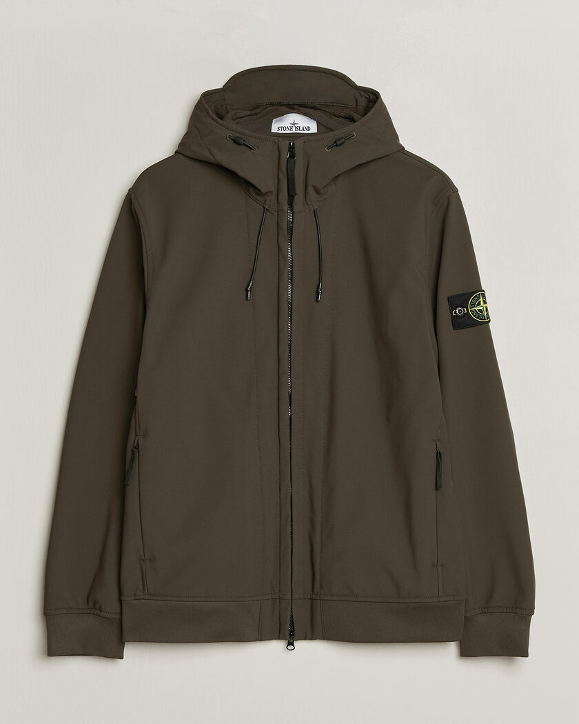 Stone Island Short Hooded Soft Shell Jacket Coal Grey – Gris