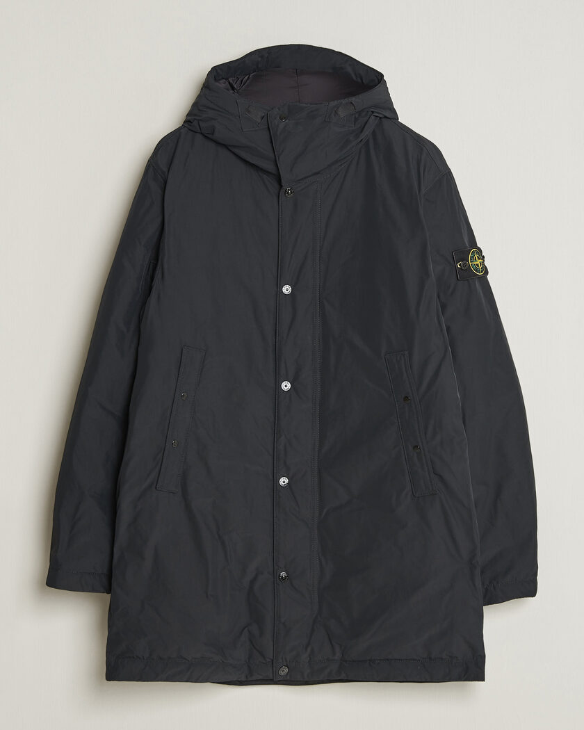 Stone Island Micro Twill Padded Parka Black – Negro