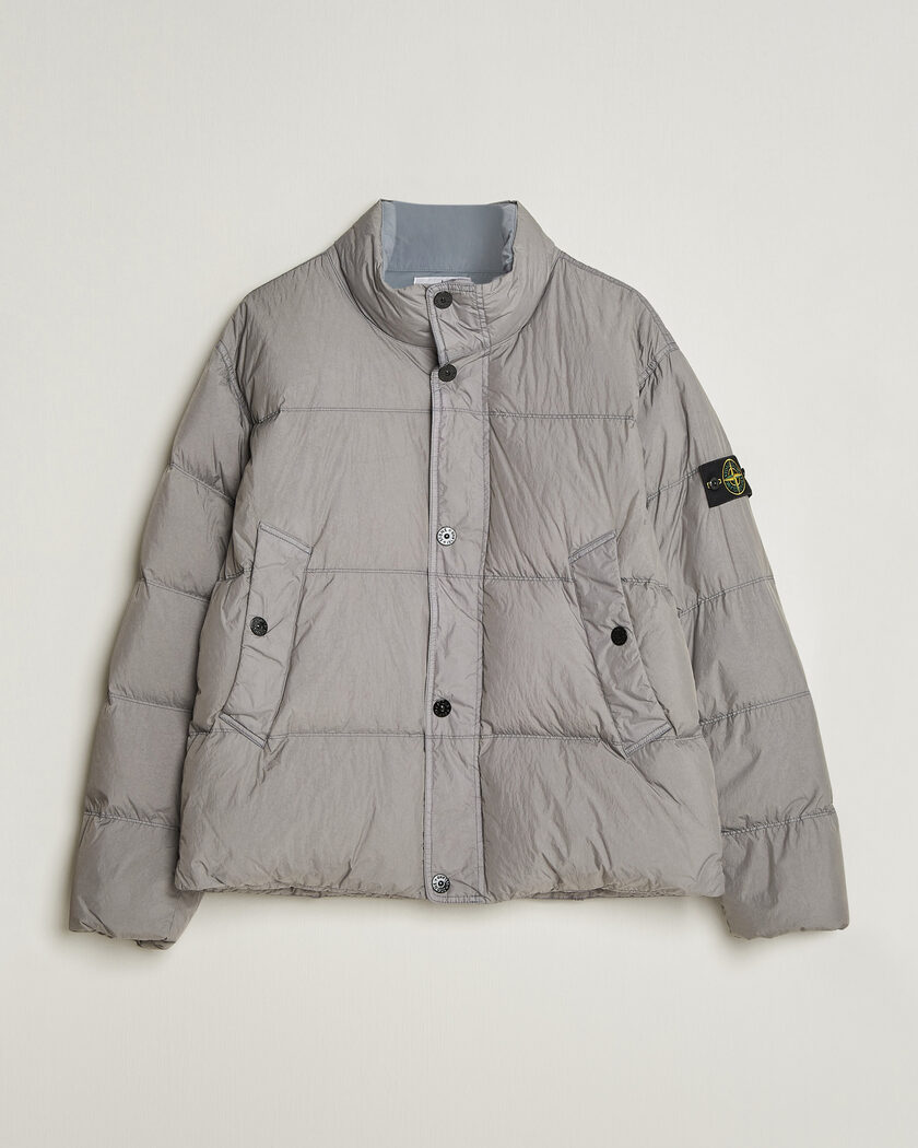 Stone Island Crinkle Reps Padded Down Jacket Grey – Gris
