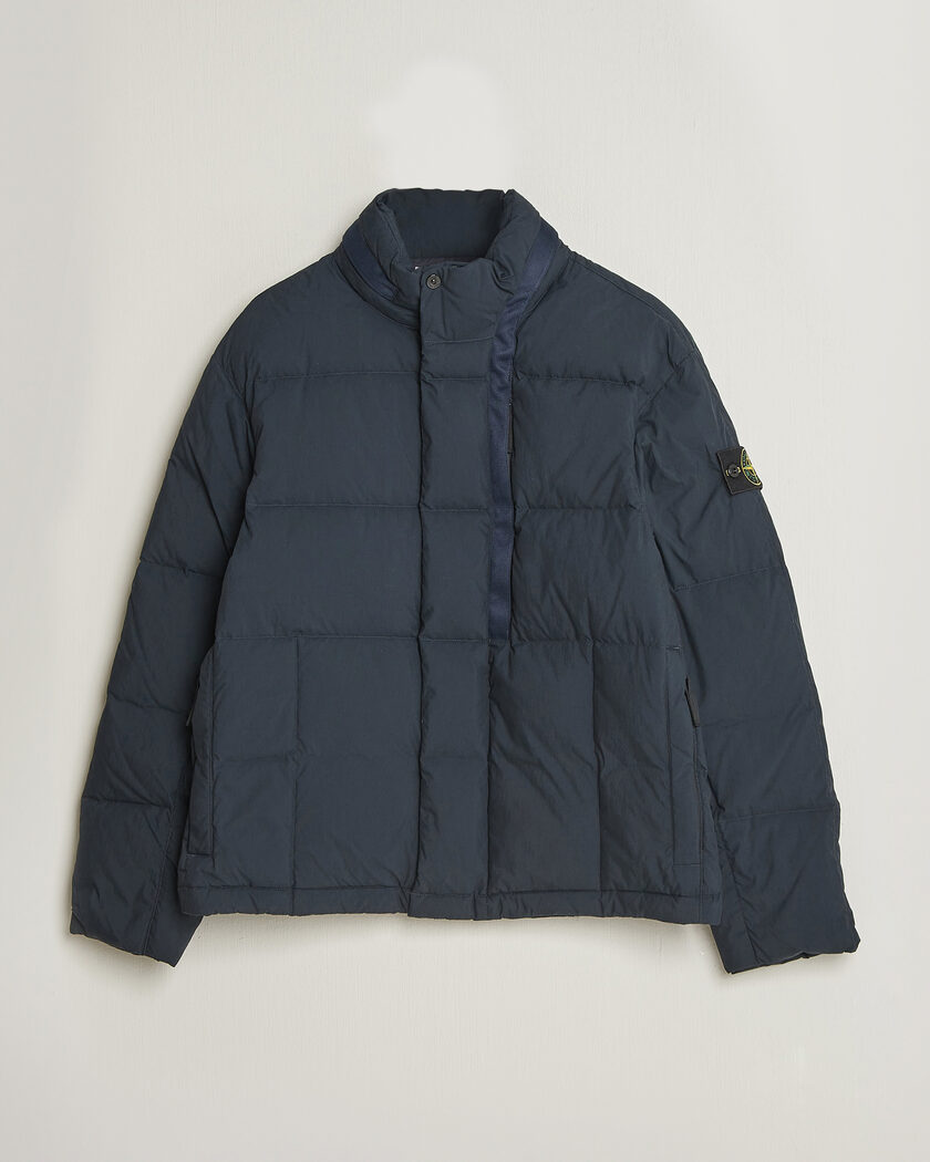 Stone Island Cotton/Nylon Padded Down Jacket Navy Blue – Azul