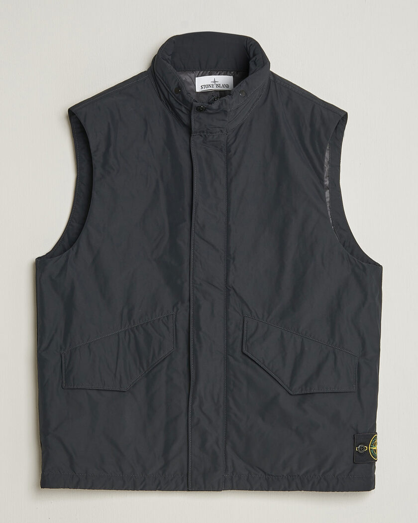 Stone Island Micro Twill Padded Vest Black – Negro