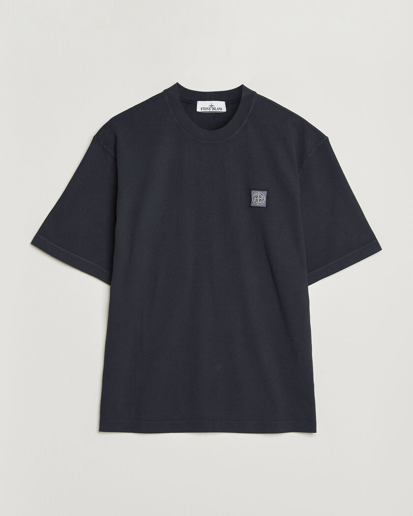 Stone Island Combed Organic Cotton T-Shirt Navy Blue – Azul