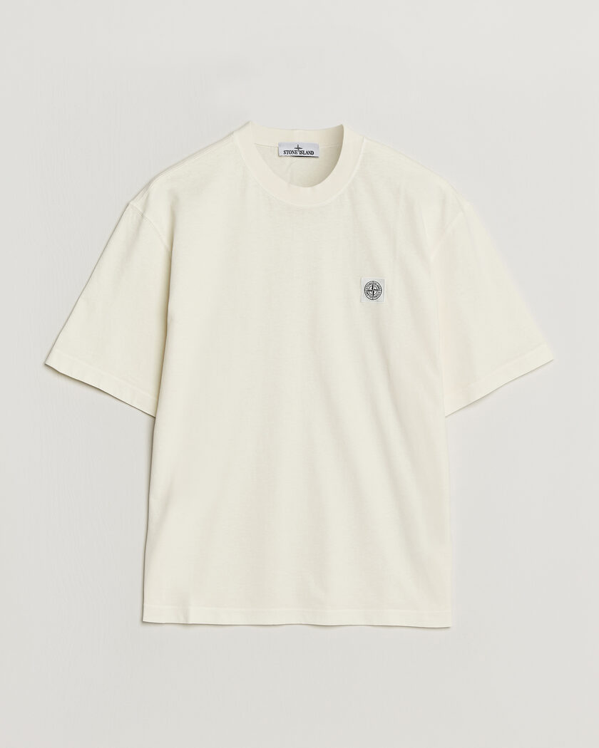 Stone Island Combed Organic Cotton T-Shirt Ivory – Blanco